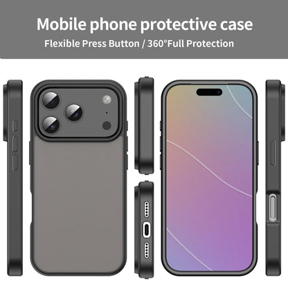 For iPhone 18 Pro Fanying Series PC Hybrid TPU Translucent Frosted Phone Case - Translucent Black - EDA009920902A