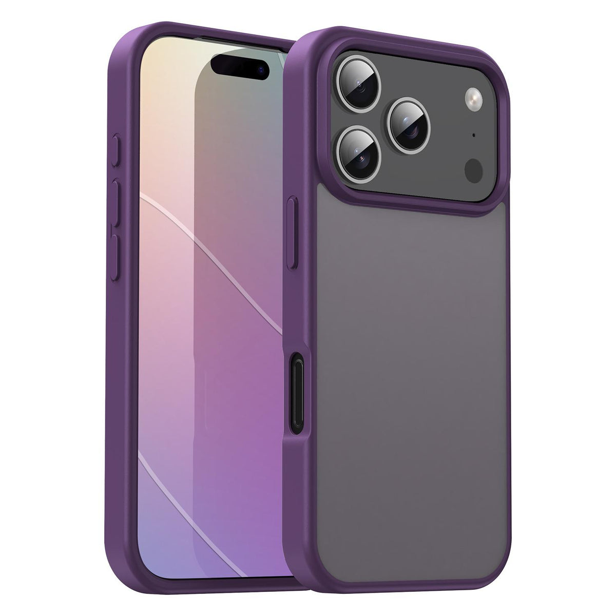 For iPhone 18 Pro Fanying Series PC Hybrid TPU Translucent Frosted Phone Case - Crystal Purple - EDA009920902B