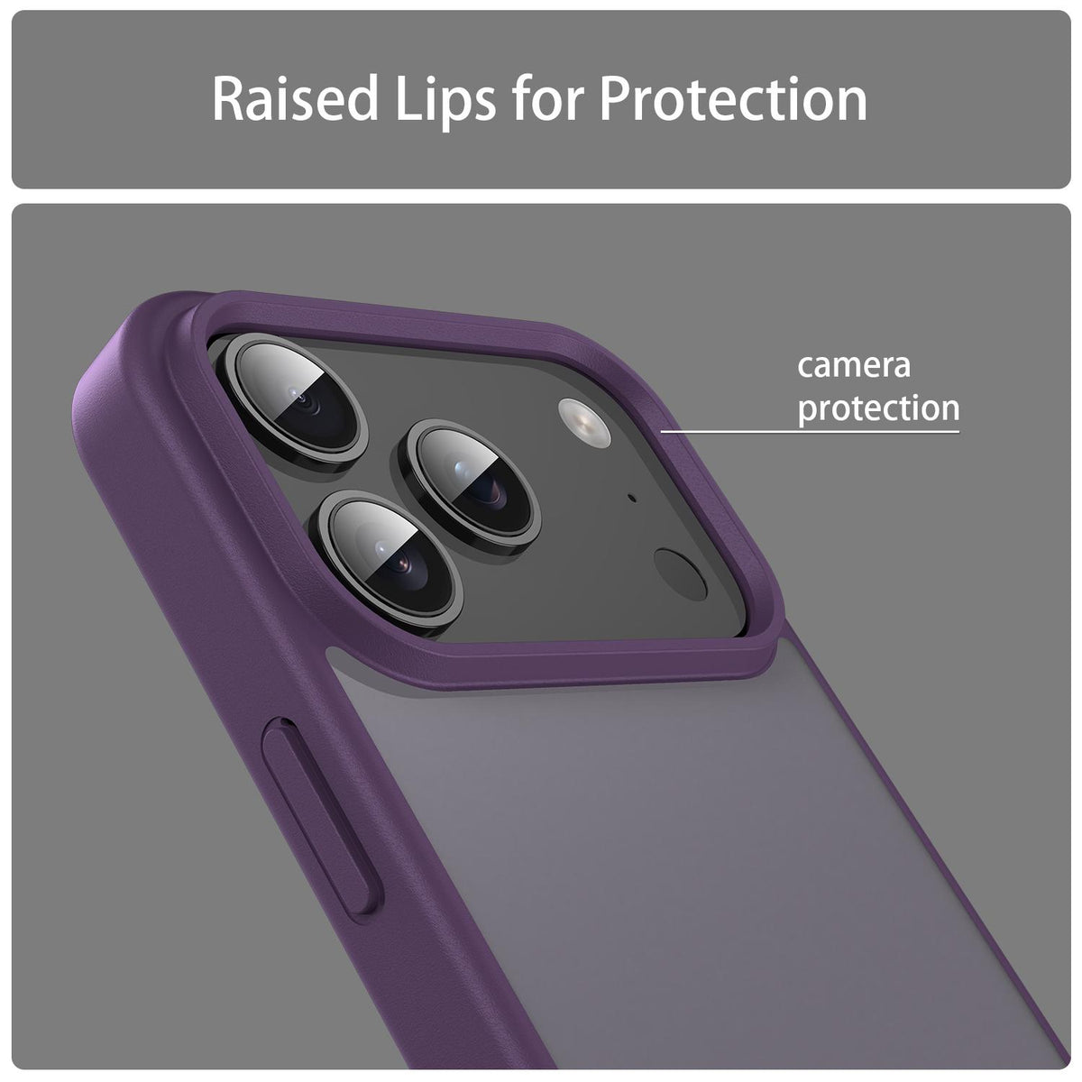 For iPhone 18 Pro Fanying Series PC Hybrid TPU Translucent Frosted Phone Case - Crystal Purple - EDA009920902B