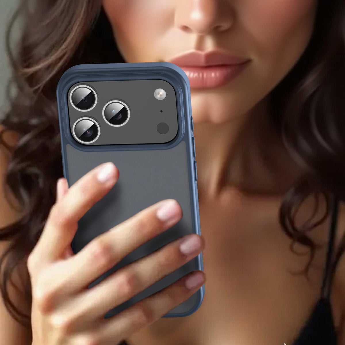 For iPhone 18 Pro Fanying Series PC Hybrid TPU Translucent Frosted Phone Case - Cyan Blue - EDA009920902C