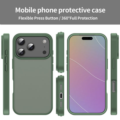 For iPhone 18 Pro Fanying Series PC Hybrid TPU Translucent Frosted Phone Case - Olive Green - EDA009920902D