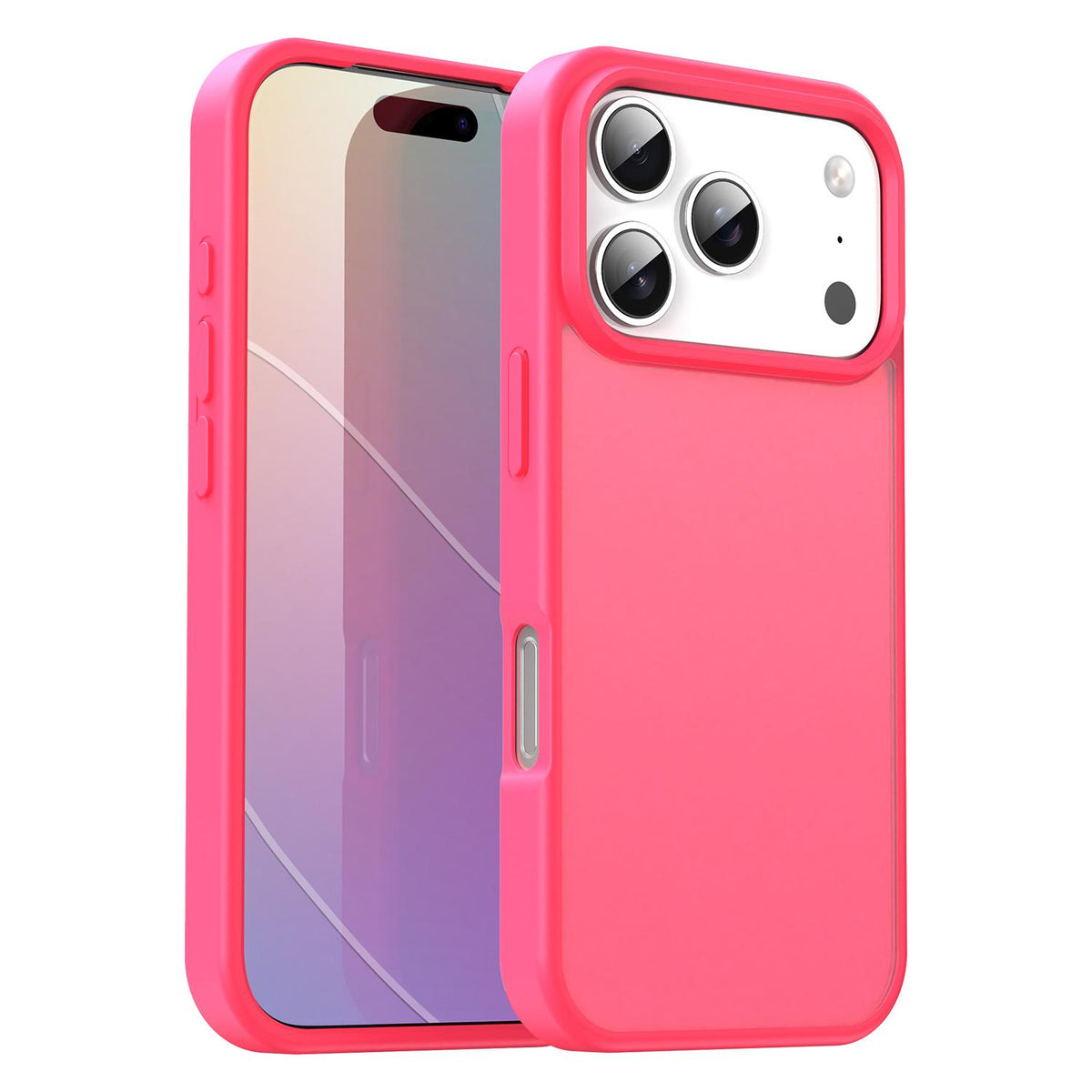 For iPhone 18 Pro Fanying Series PC Hybrid TPU Translucent Frosted Phone Case - Rose Red - EDA009920902E