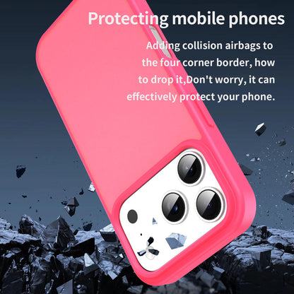 For iPhone 18 Pro Fanying Series PC Hybrid TPU Translucent Frosted Phone Case - Rose Red - EDA009920902E