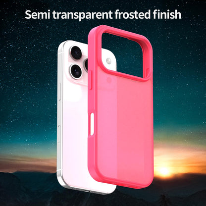 For iPhone 18 Pro Fanying Series PC Hybrid TPU Translucent Frosted Phone Case - Rose Red - EDA009920902E