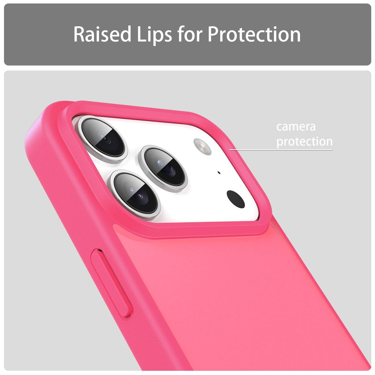 For iPhone 18 Pro Fanying Series PC Hybrid TPU Translucent Frosted Phone Case - Rose Red - EDA009920902E