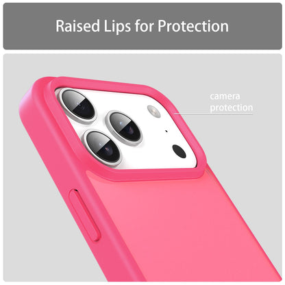 For iPhone 18 Pro Fanying Series PC Hybrid TPU Translucent Frosted Phone Case - Rose Red - EDA009920902E