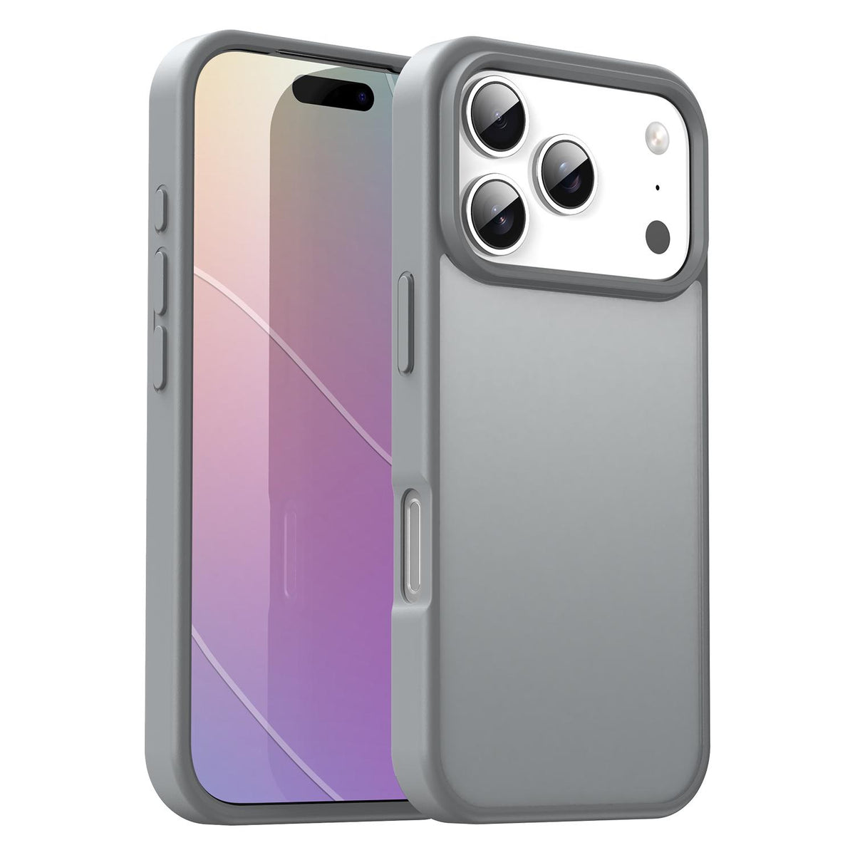 For iPhone 18 Pro Fanying Series PC Hybrid TPU Translucent Frosted Phone Case - Silver Grey - EDA009920902F