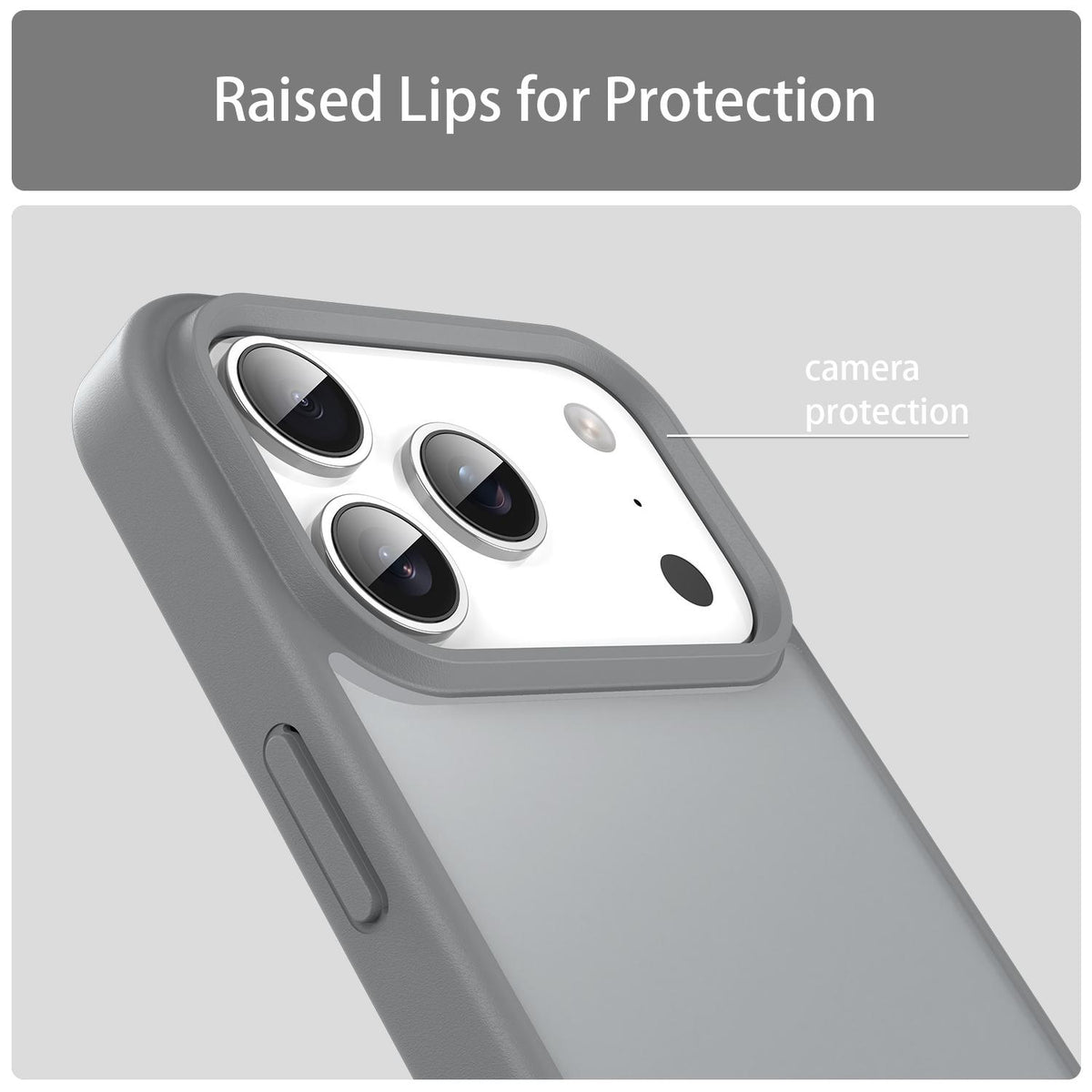 For iPhone 18 Pro Fanying Series PC Hybrid TPU Translucent Frosted Phone Case - Silver Grey - EDA009920902F