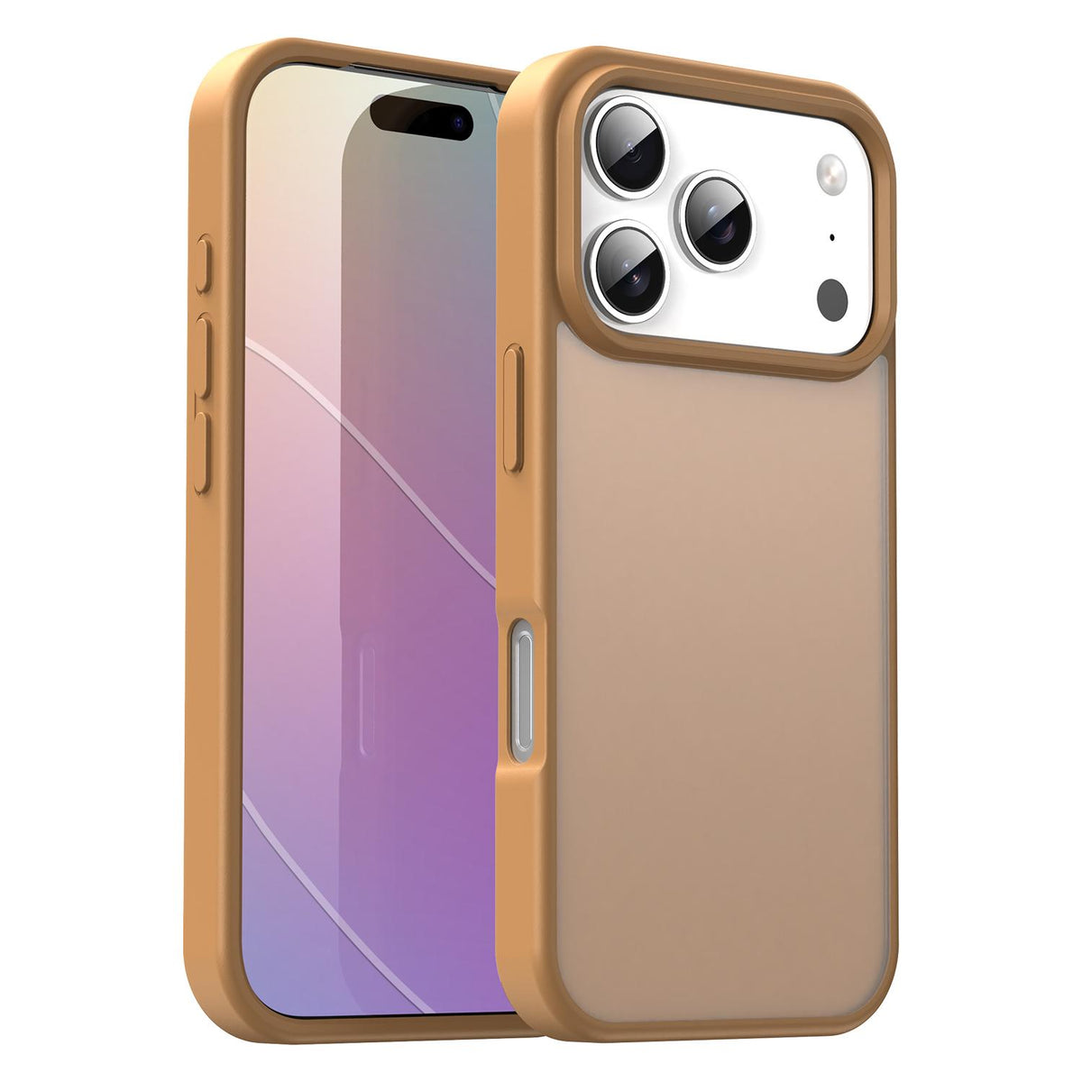 For iPhone 18 Pro Fanying Series PC Hybrid TPU Translucent Frosted Phone Case - Desert Gold - EDA009920902G