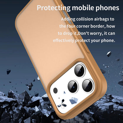For iPhone 18 Pro Fanying Series PC Hybrid TPU Translucent Frosted Phone Case - Desert Gold - EDA009920902G