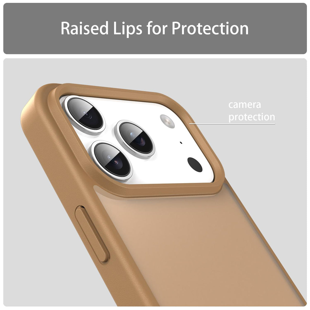 For iPhone 18 Pro Fanying Series PC Hybrid TPU Translucent Frosted Phone Case - Desert Gold - EDA009920902G