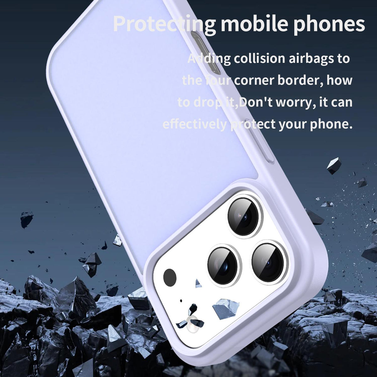 For iPhone 18 Pro Fanying Series PC Hybrid TPU Translucent Frosted Phone Case - Lavender - EDA009920902H