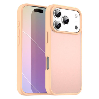 For iPhone 18 Pro Fanying Series PC Hybrid TPU Translucent Frosted Phone Case - Rouge Powder - EDA009920902I