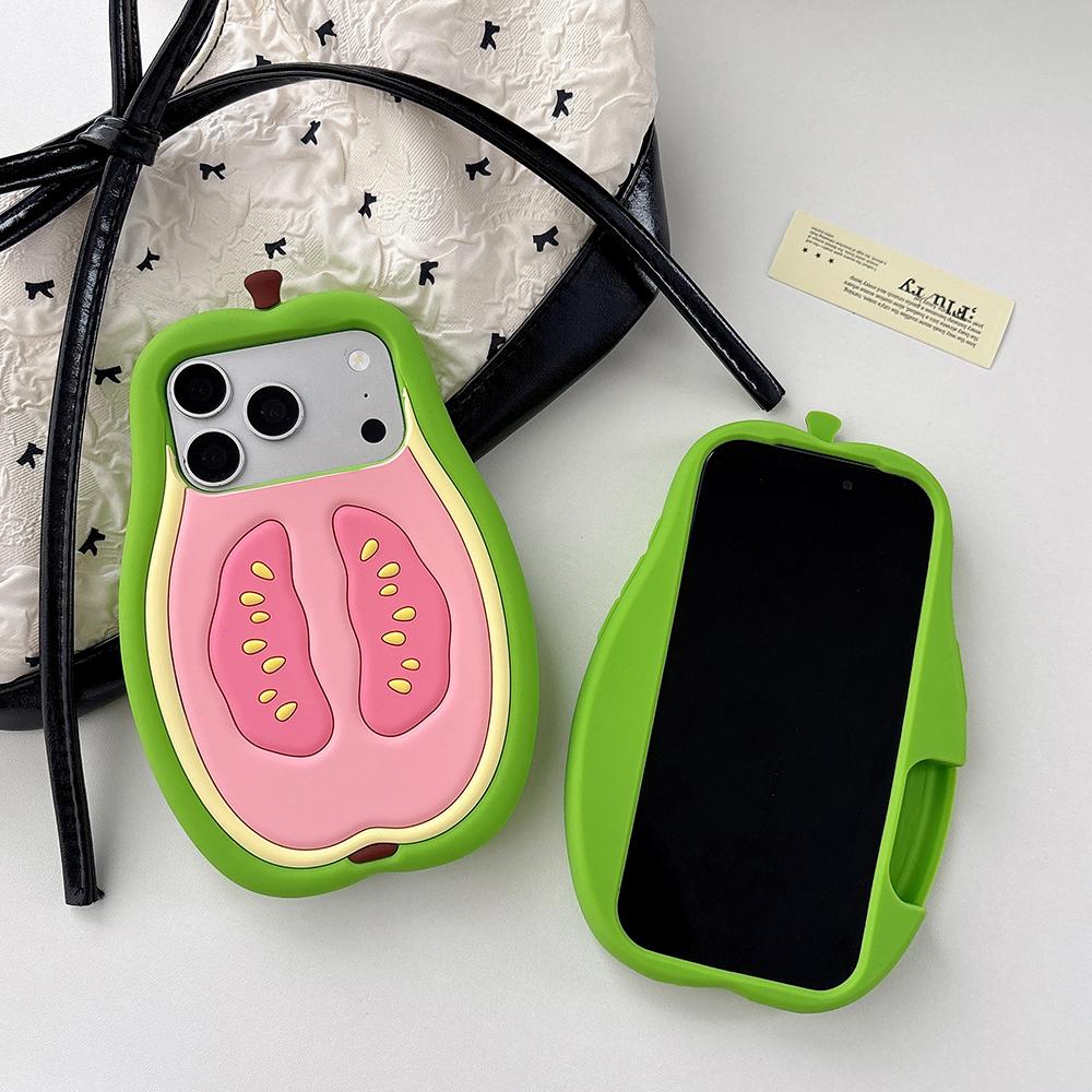 For iPhone 15 Plus Guava Design Non-Slip Silicone Phone Case - Default - EDA009923109
