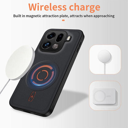 For OPPO Find X9 Pro WANLONFENG Tech Fabric Texture Magnetic PC Hybrid TPU Phone Case - Black - EDA009924909B