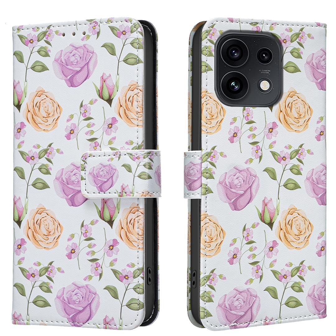 For OPPO Reno16 F 5G/Reno16 FS 5G BF42 Color Painting Leather Phone Case - Yellow Rose - EDA009926801D