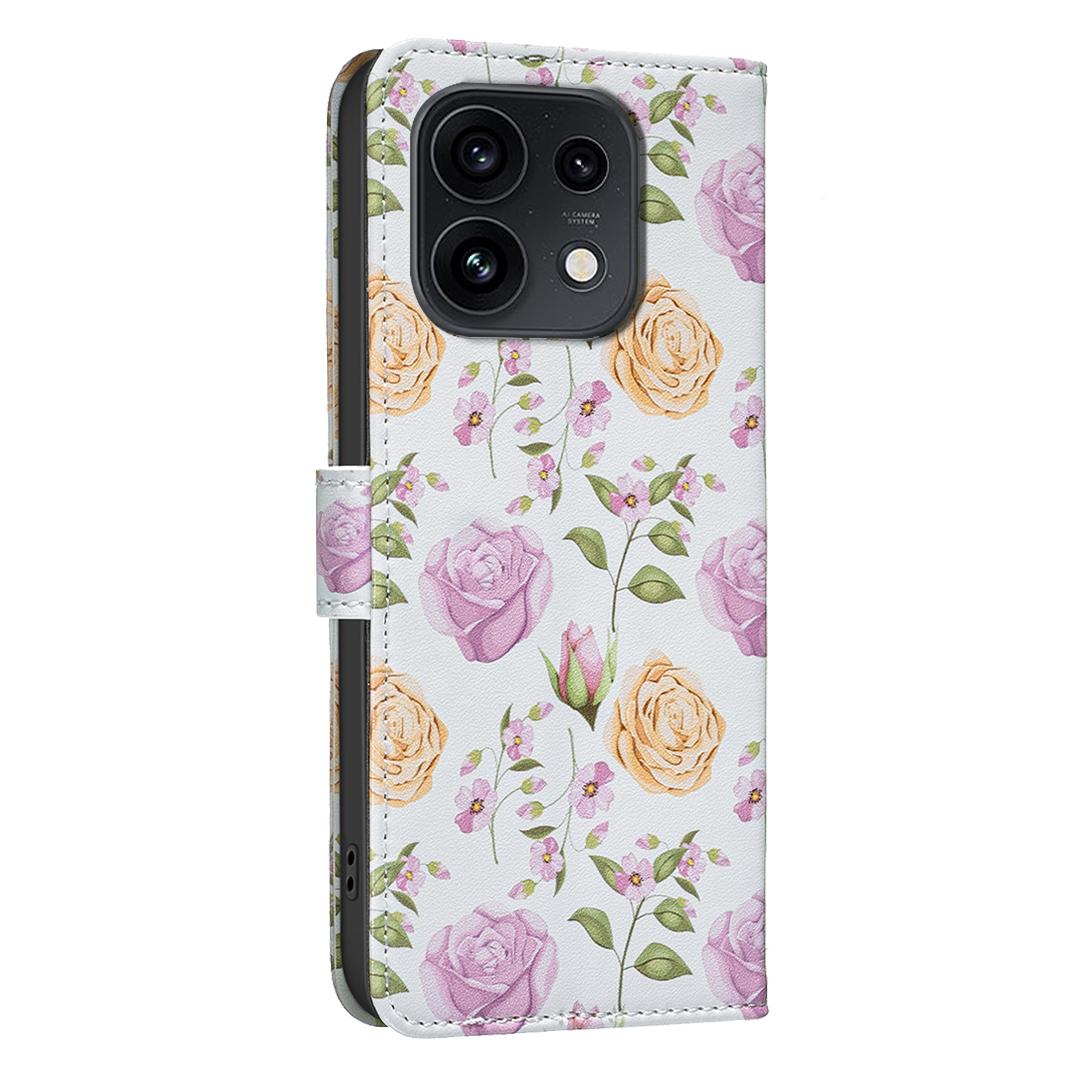 For OPPO Reno16 F 5G/Reno16 FS 5G BF42 Color Painting Leather Phone Case - Yellow Rose - EDA009926801D