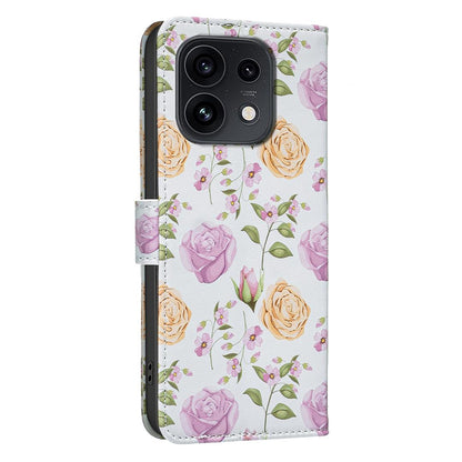 For OPPO Reno16 F 5G/Reno16 FS 5G BF42 Color Painting Leather Phone Case - Yellow Rose - EDA009926801D