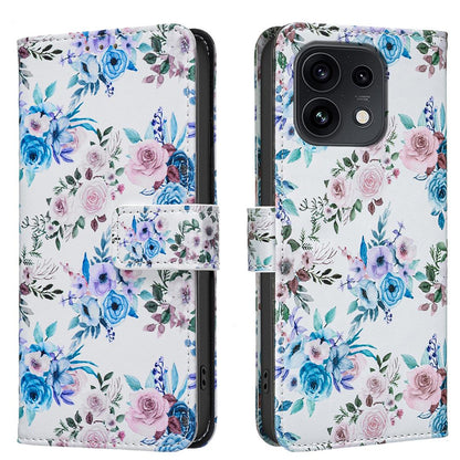 For OPPO Reno16 F 5G/Reno16 FS 5G BF42 Color Painting Leather Phone Case - Floral - EDA009926801F