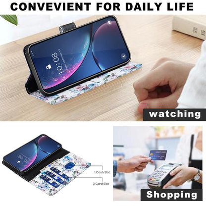 For OPPO Reno16 F 5G/Reno16 FS 5G BF42 Color Painting Leather Phone Case - Floral - EDA009926801F