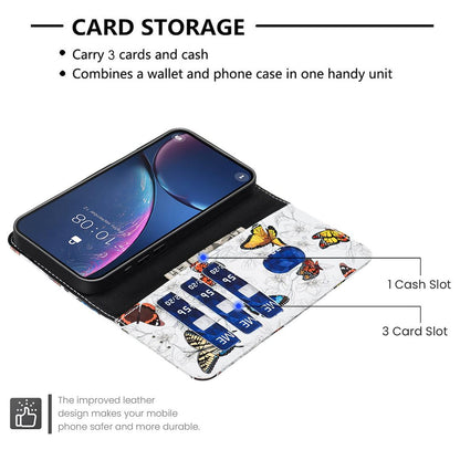 For OPPO Reno16 F 5G/Reno16 FS 5G BF42 Color Painting Leather Phone Case - Butterfly - EDA009926801G