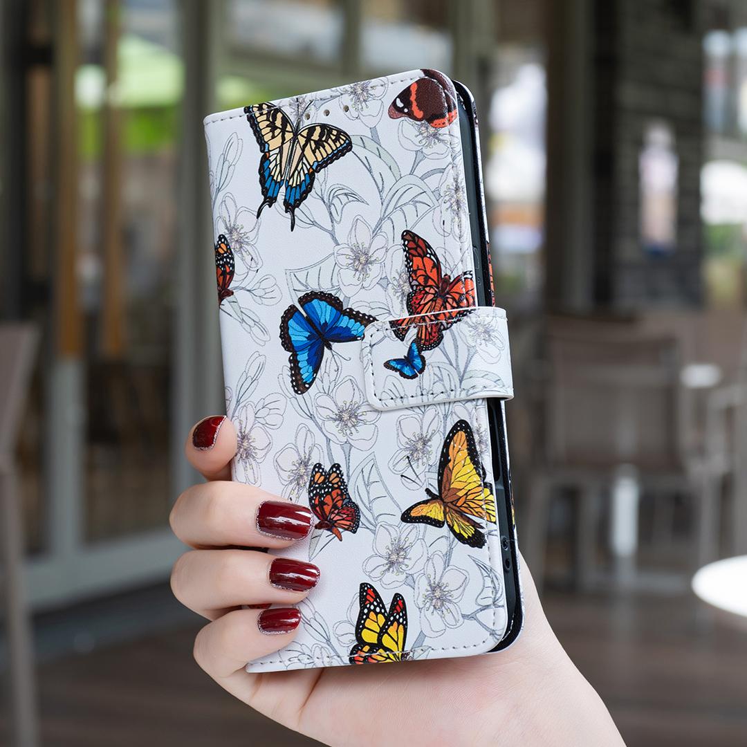 For OPPO Reno16 F 5G/Reno16 FS 5G BF42 Color Painting Leather Phone Case - Butterfly - EDA009926801G