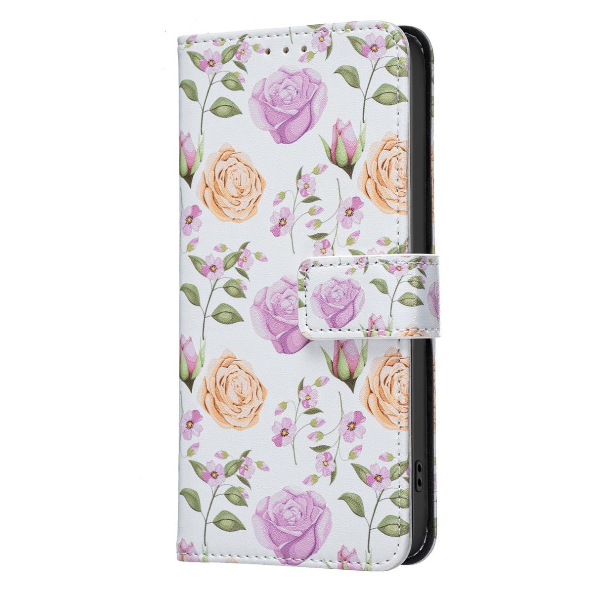 For OPPO Reno16/Reno16 Pro 5G Global BF42 Color Painting Leather Phone Case - Yellow Rose - EDA009926802D