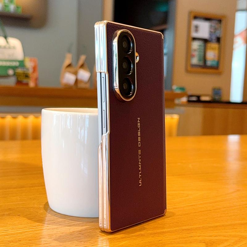 For Galaxy Z Fold8 Ultra 5G Electroplate Dual-Hinge Litchi Texture Phone Case - Purple - EDA009927202D