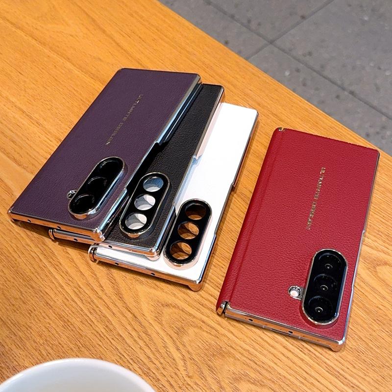 For Galaxy Z Fold8 Ultra 5G Electroplate Dual-Hinge Litchi Texture Phone Case - Purple - EDA009927202D