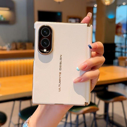 For Galaxy Z Fold8 5G Electroplate Dual-Hinge Ultimate Design Phone Case - White - EDA009927401A