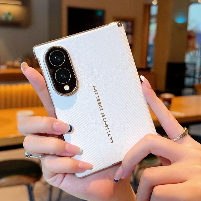 For Galaxy Z Fold8 5G Electroplate Dual-Hinge Ultimate Design Phone Case - White - EDA009927401A