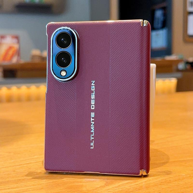 For Galaxy Z Fold8 5G Electroplate Dual-Hinge Ultimate Design Phone Case - Red - EDA009927401C