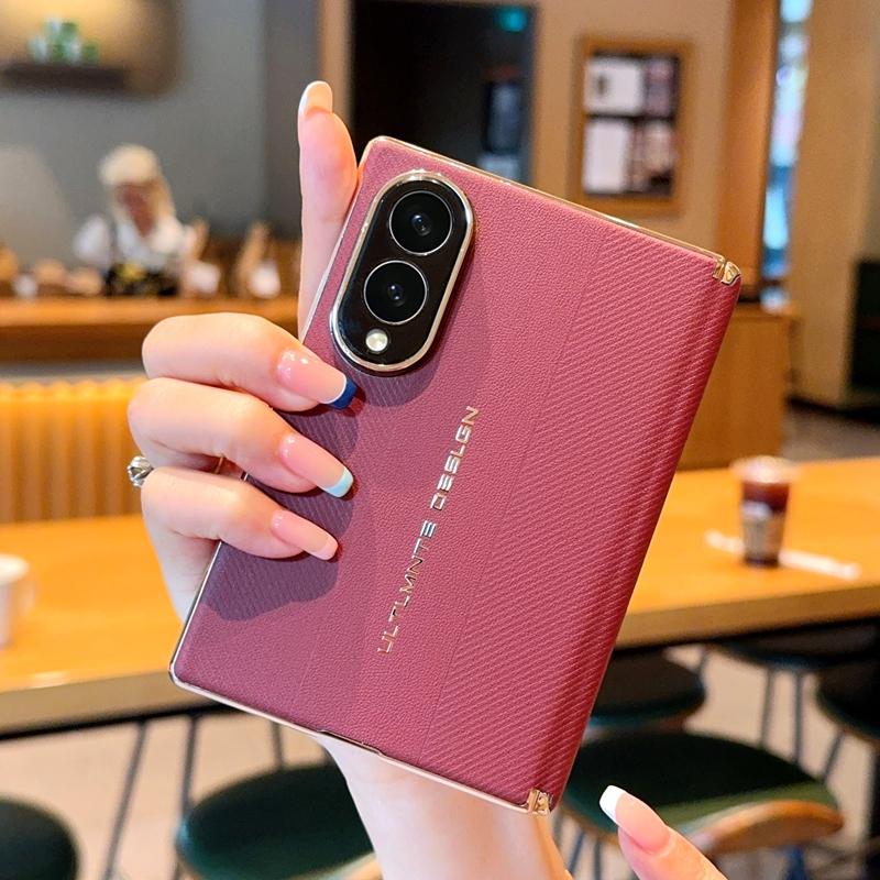 For Galaxy Z Fold8 5G Electroplate Dual-Hinge Ultimate Design Phone Case - Red - EDA009927401C