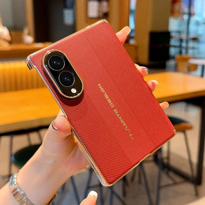For Galaxy Z Fold8 5G Electroplate Dual-Hinge Ultimate Design Phone Case - Red - EDA009927401C