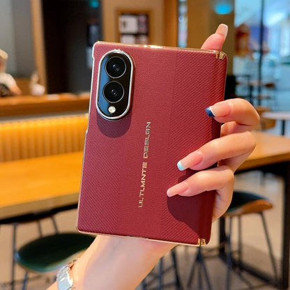 For Galaxy Z Fold8 5G Electroplate Dual-Hinge Ultimate Design Phone Case - Red - EDA009927401C