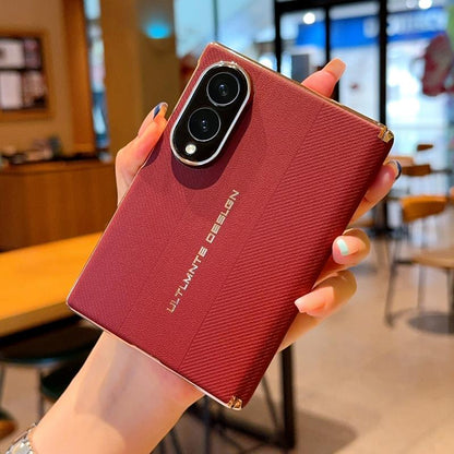 For Galaxy Z Fold8 5G Electroplate Dual-Hinge Ultimate Design Phone Case - Red - EDA009927401C