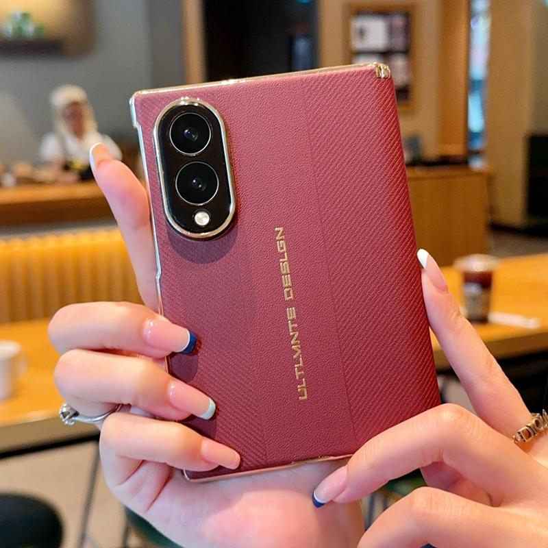 For Galaxy Z Fold8 5G Electroplate Dual-Hinge Ultimate Design Phone Case - Red - EDA009927401C