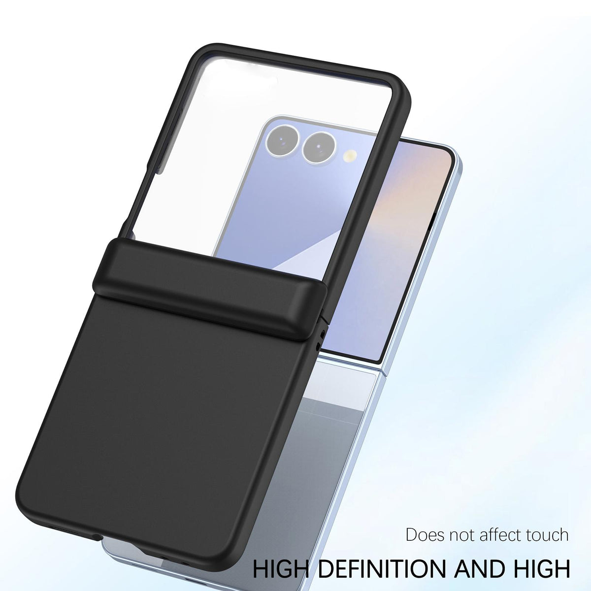 For Galaxy Z Flip8 5G Skin Feel PC Hinge Phone Case - Black - EDA009928901A