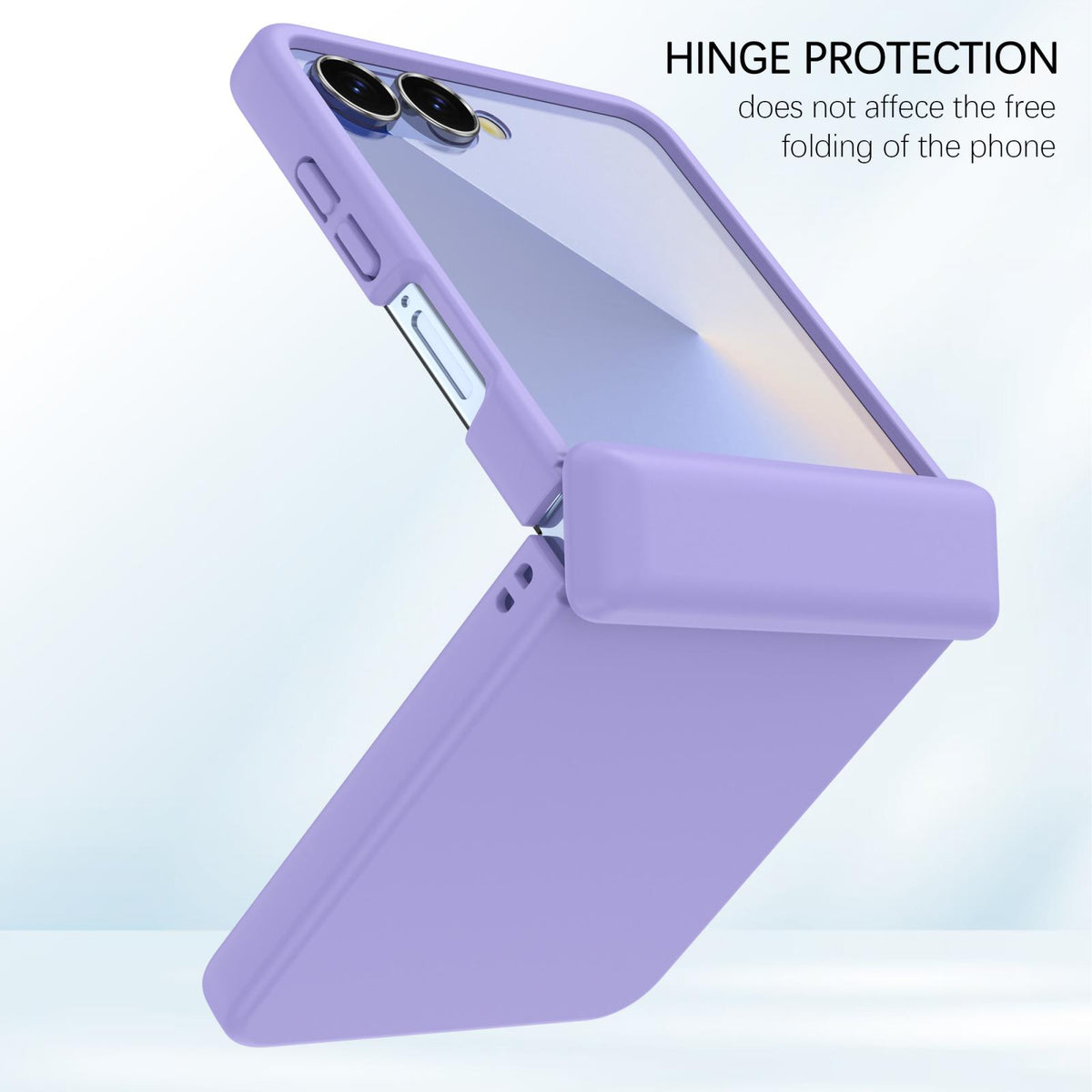 For Galaxy Z Flip8 5G Skin Feel PC Hinge Phone Case - Purple - EDA009928901E