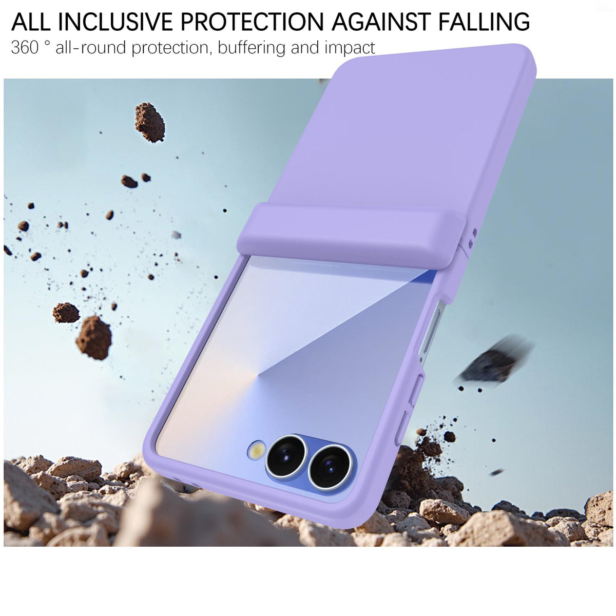 For Galaxy Z Flip8 5G Skin Feel PC Hinge Phone Case - Purple - EDA009928901E