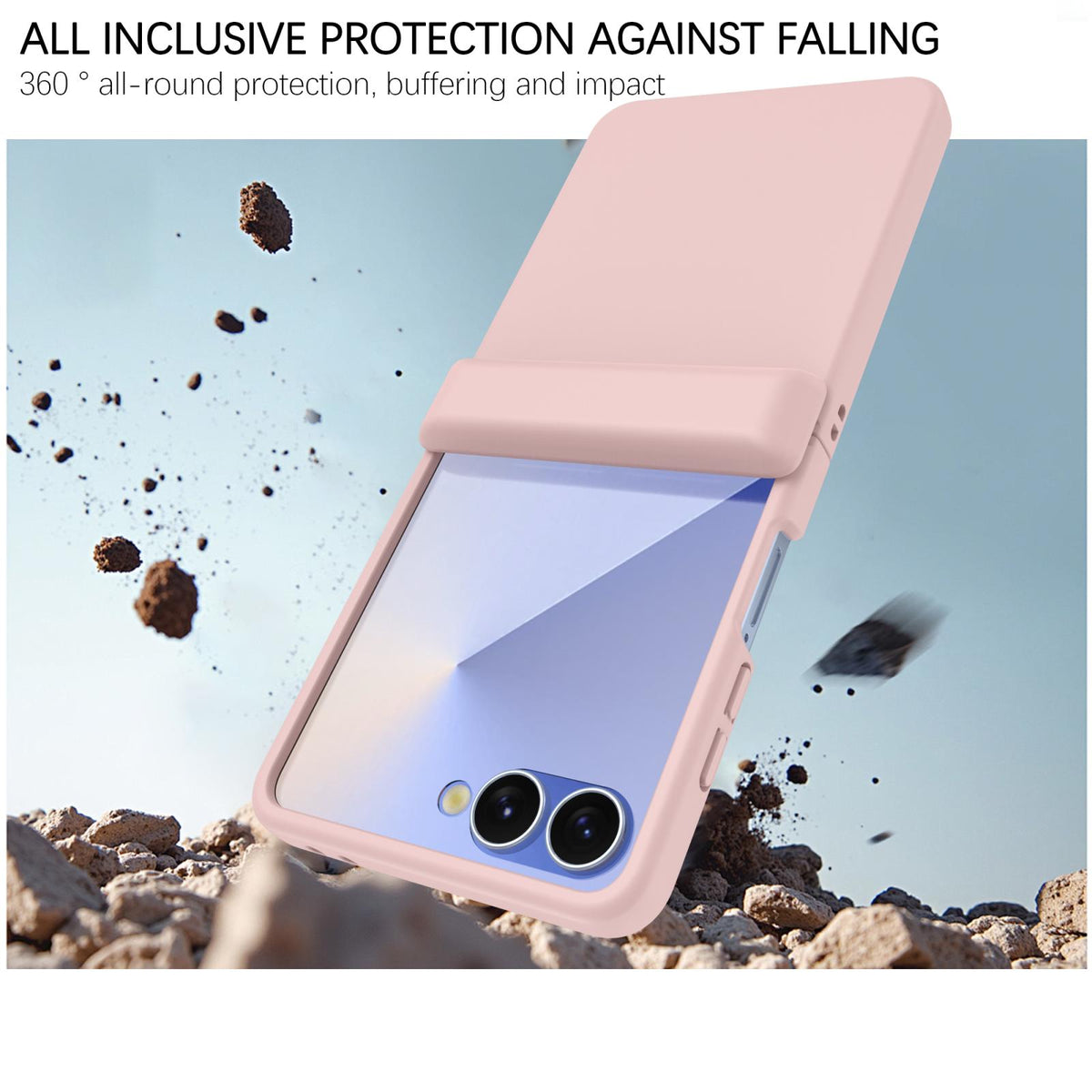 For Galaxy Z Flip8 5G Skin Feel PC Hinge Phone Case - Pink - EDA009928901F