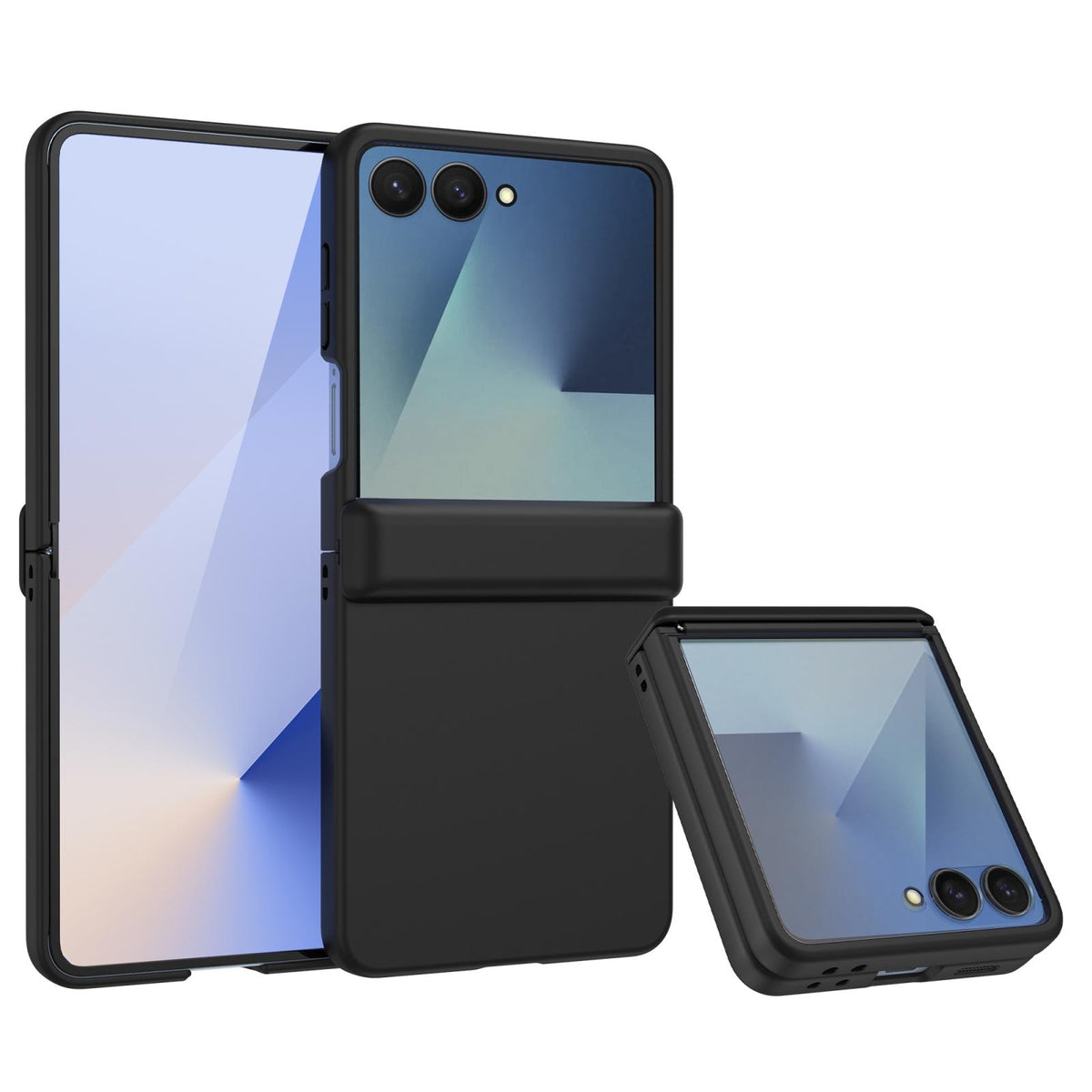 For Galaxy Z Flip7 5G Skin Feel PC Hinge Phone Case - Black - EDA009928902A