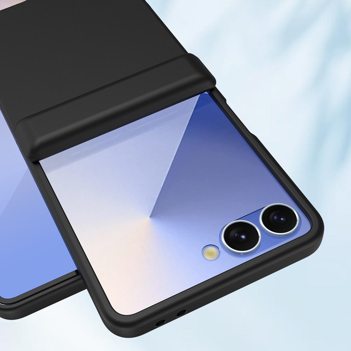 For Galaxy Z Flip7 5G Skin Feel PC Hinge Phone Case - Black - EDA009928902A