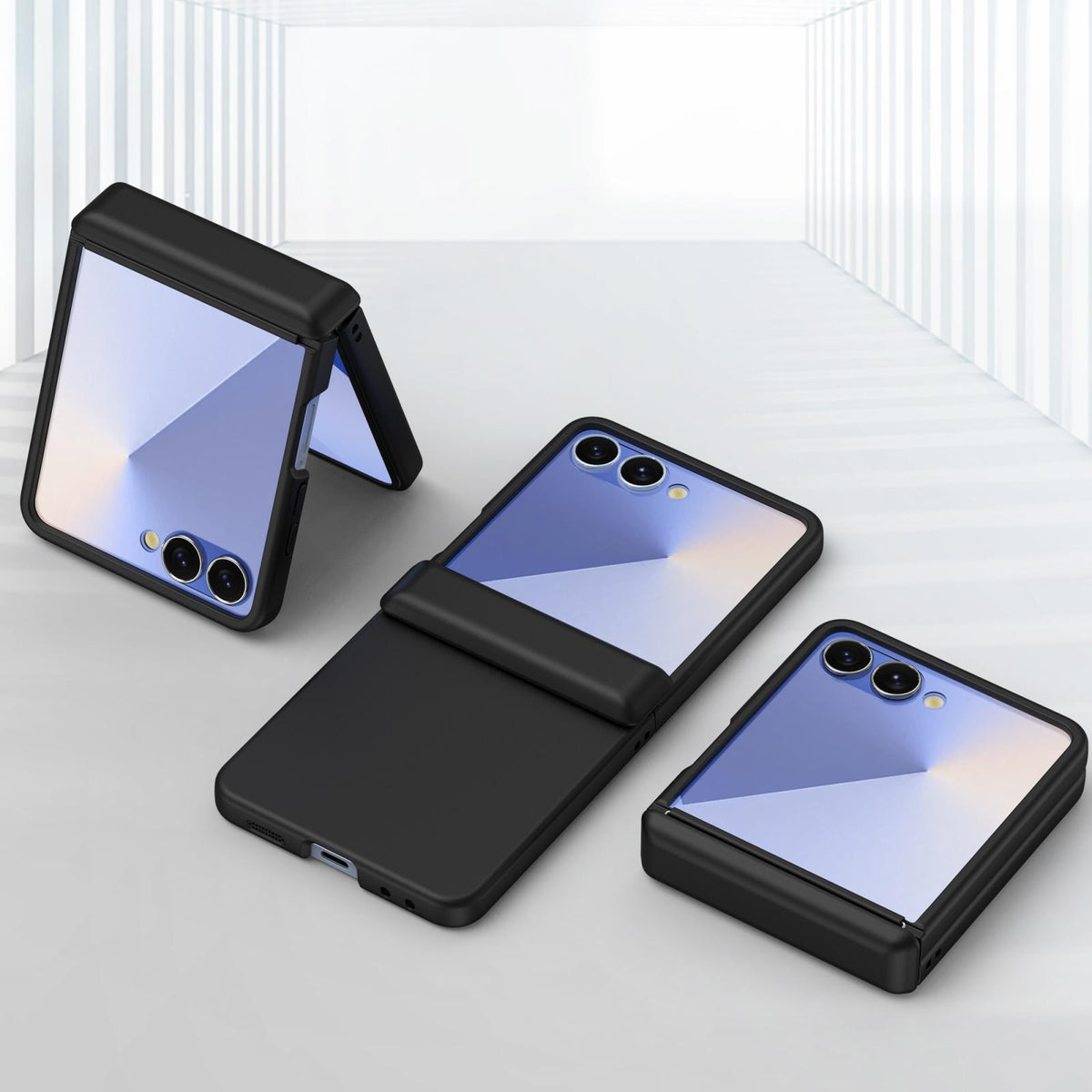 For Galaxy Z Flip7 5G Skin Feel PC Hinge Phone Case - Black - EDA009928902A