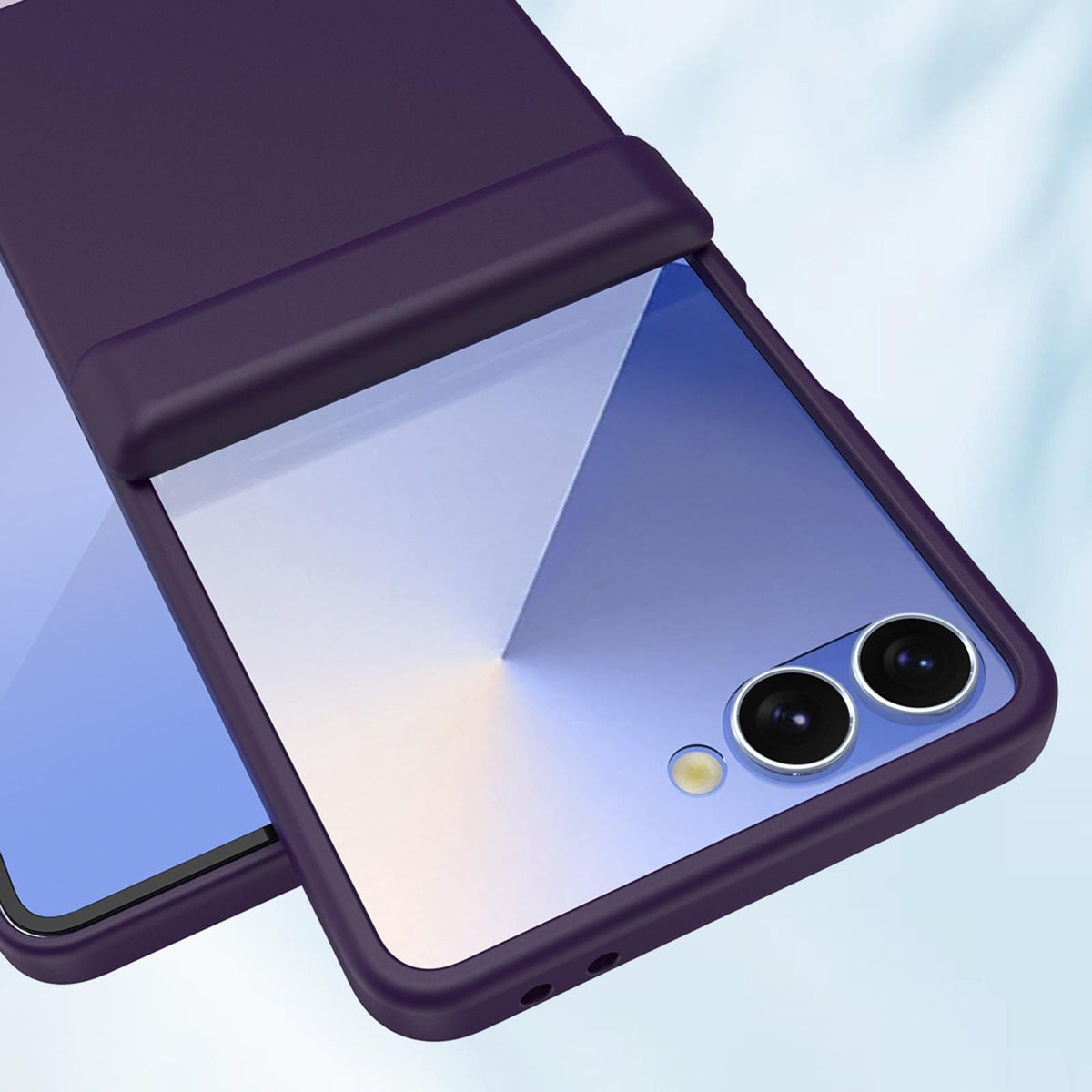 For Galaxy Z Flip7 5G Skin Feel PC Hinge Phone Case - Dark Purple - EDA009928902C