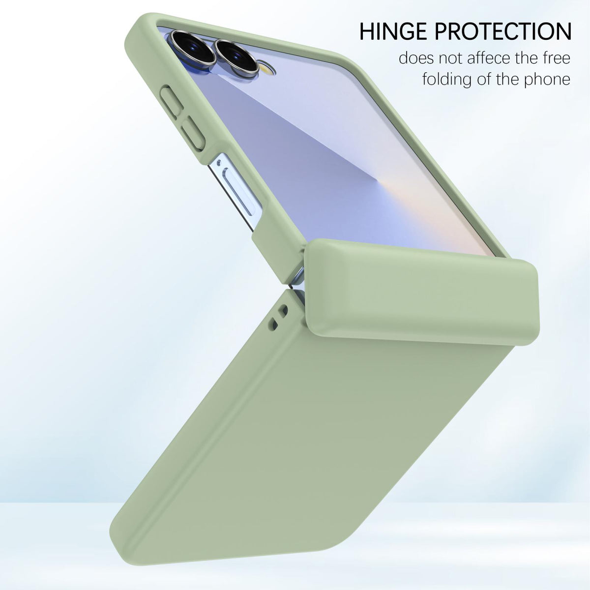 For Galaxy Z Flip7 5G Skin Feel PC Hinge Phone Case - Light Green - EDA009928902D