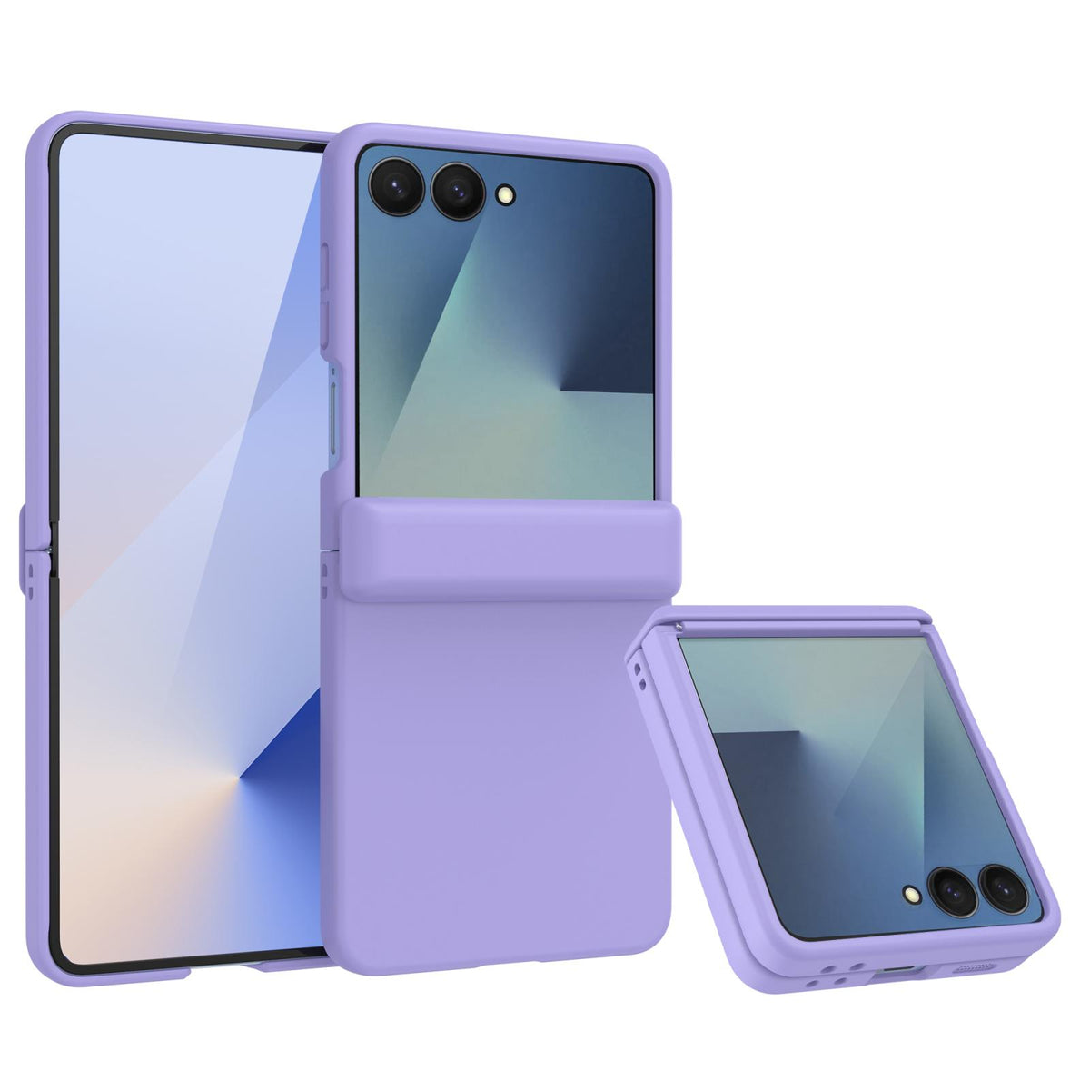 For Galaxy Z Flip7 5G Skin Feel PC Hinge Phone Case - Purple - EDA009928902E