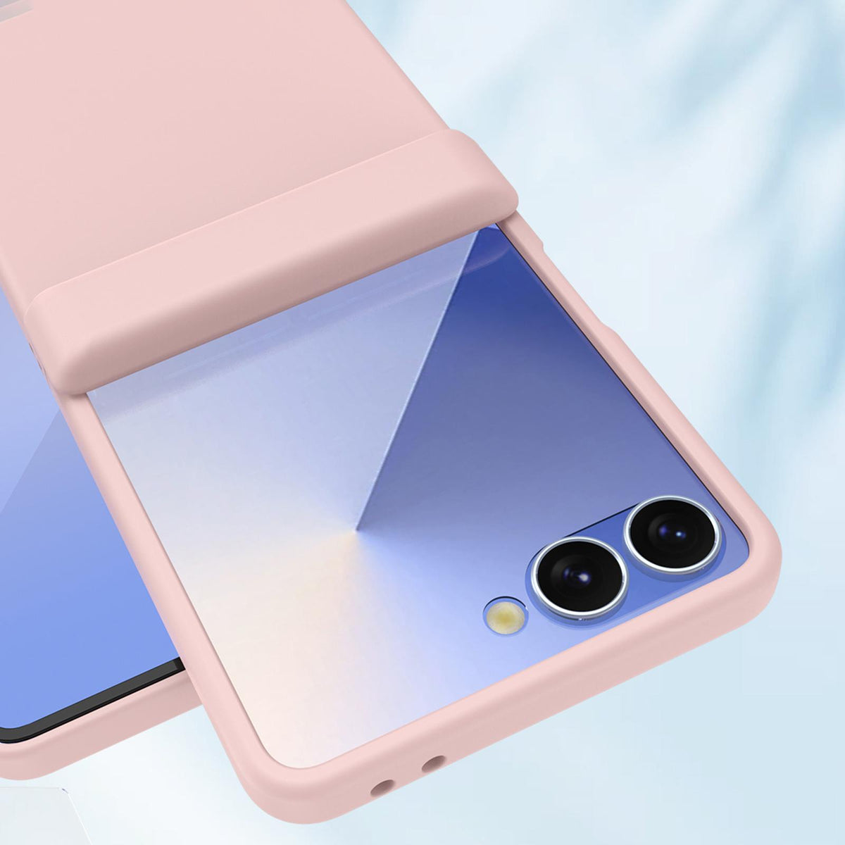 For Galaxy Z Flip7 5G Skin Feel PC Hinge Phone Case - Pink - EDA009928902F