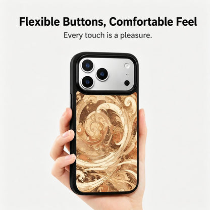 For iPhone 17 Pro Max Earth Series PC Silicone Magnetic Phone Case - Earth Wave Pattern - EDA009929901A
