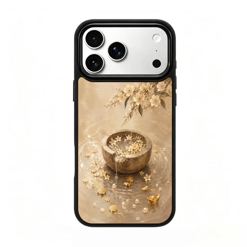 For iPhone 17 Pro Max Earth Series PC Silicone Magnetic Phone Case - Earthy Treasure Hoard - EDA009929901D